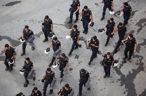 Riot police in Taksim Square